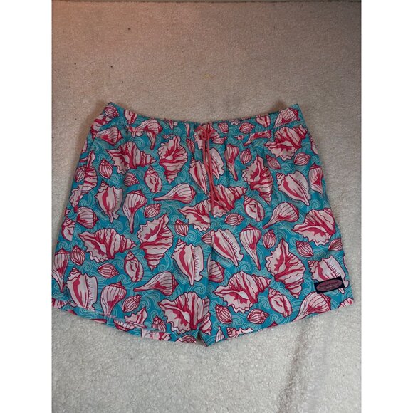Mens Tropical Seashell Print Swim Trunks With Elastic Waist & Drawstring xl - Picture 13 of 16